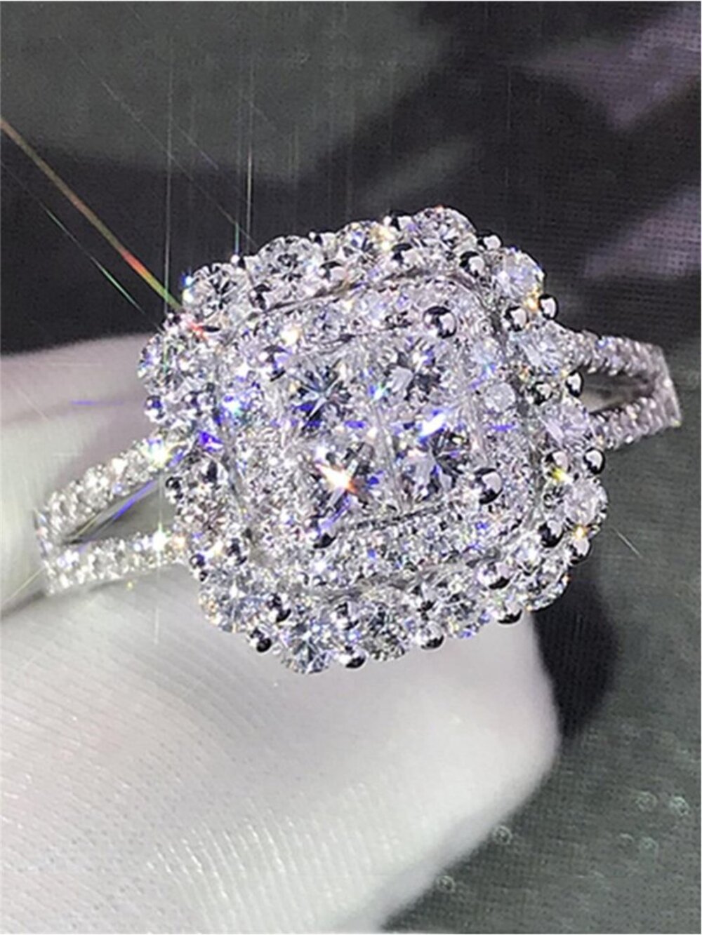 Cubic Zirconia Decorated Ring, A Gift Suitable For Girlfriend